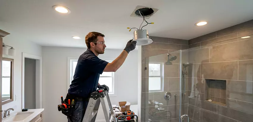 Bathroom and Shower Recessed Lighting Installation in Malden